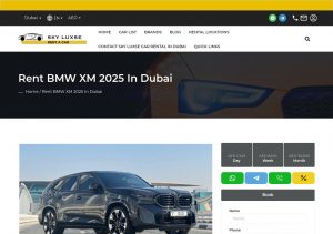 BMW XM гибридный кроссовер на фоне панорамы Дубая